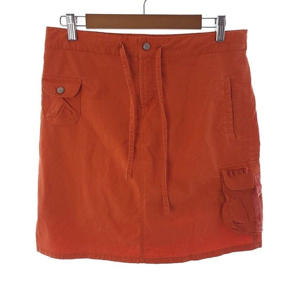 Athleta Cargo Skort Solid Orange Womens Size 8 35316
